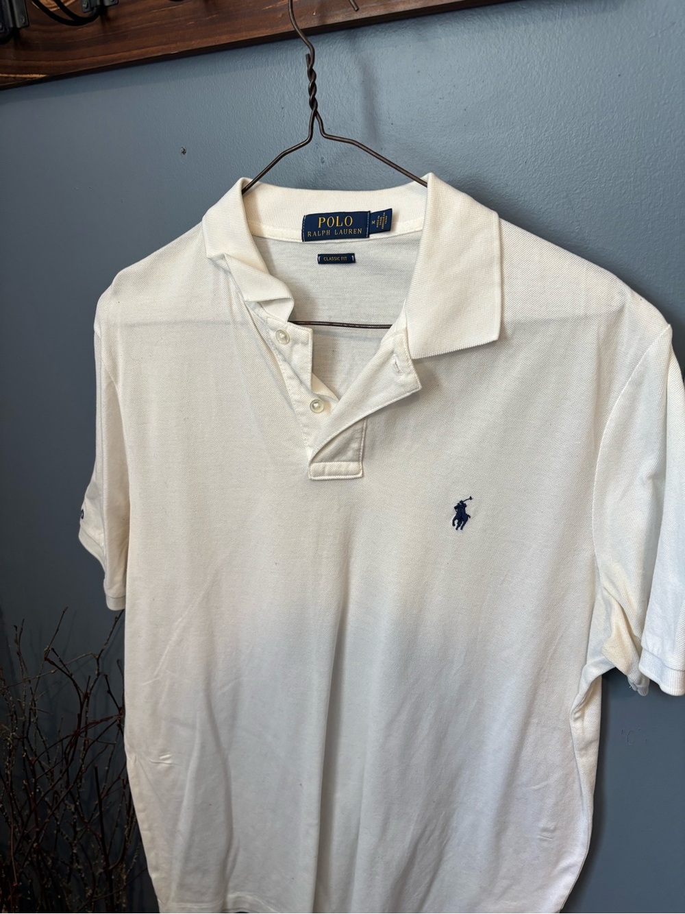Ralph Lauren White Polo with Navy Pony